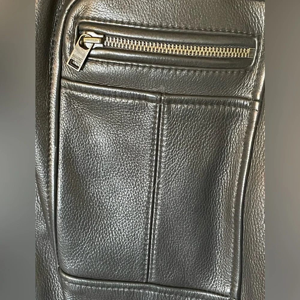 Andrew Marc New York Pebbled Black Leather Jacket - Picture 15 of 16